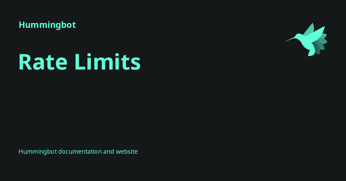 Rate Limits - Hummingbot